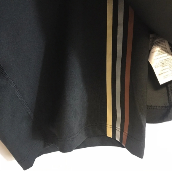 Adidas Capsule Skort Golf Skirt Tennis Black Silver Gold Copper Stripes -Small - Picture 6 of 10
